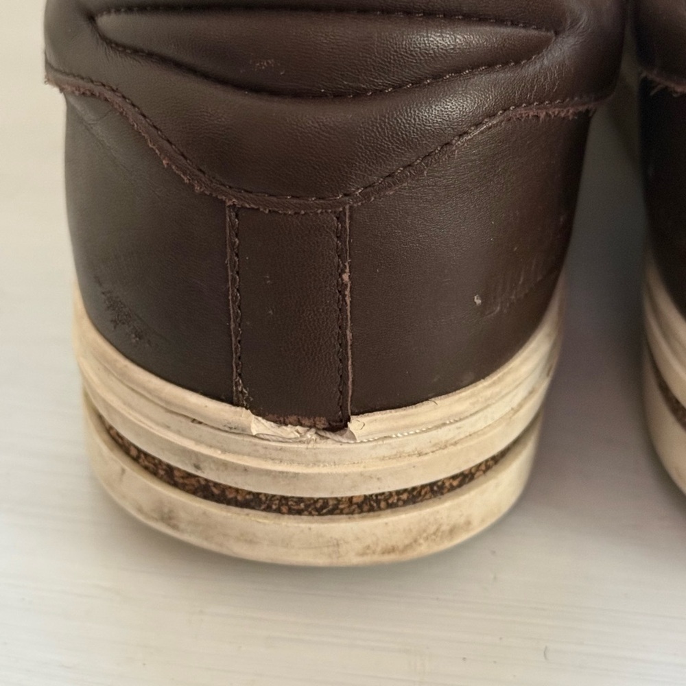 Birkenstock Bend Roast Brown Leather Low Top Sneakers Size EU 41 Women’s 10-10.5 - Picture 6 of 12